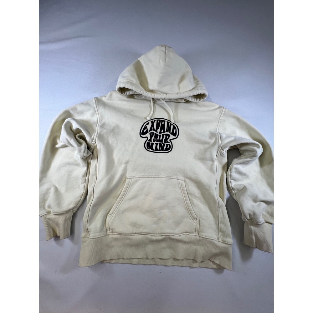 Tna Aritzia Cozy Fleece Boyfriend Hoodie Cream Expand Your Mind Mushroom 2XS